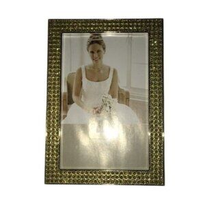 Gold Rhinestone 4" X 6" Picture Frame By Prinz
